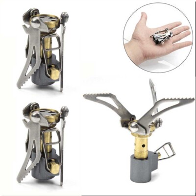 2PCS Mini 3000W Outdoor Cooking Burner Folding Camping Gas Stove For BRS-3000T