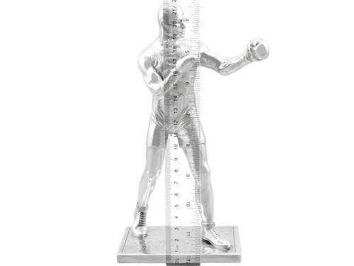 Antique George VI Sterling Silver Boxer Statue/Table Ornament - Picture 10 of 10