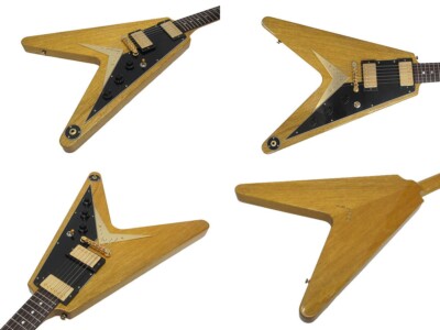 【美品】momose MFVK-STD/NJ (WHT-PG) momose MFV K-STD/NJ BK PG FV Type Korina Electric Guitar