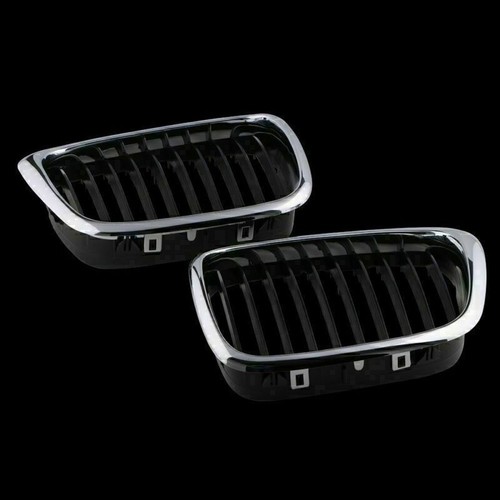 Front Grill Kidney Grille Black+Chrome For BMW E39 525i 528i 530i M5 1999-2003 q - Picture 7 of 10