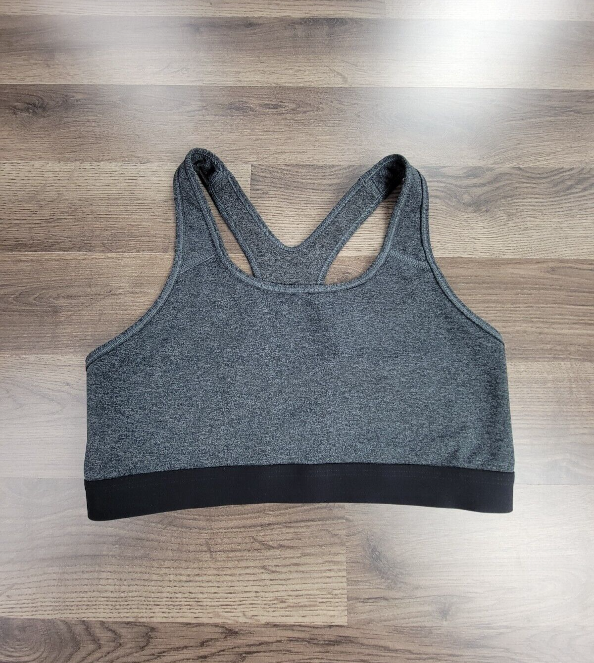 Nike Sports Bra Size Large Gray Women's Support DRI FIT Breatable Lightweight-image