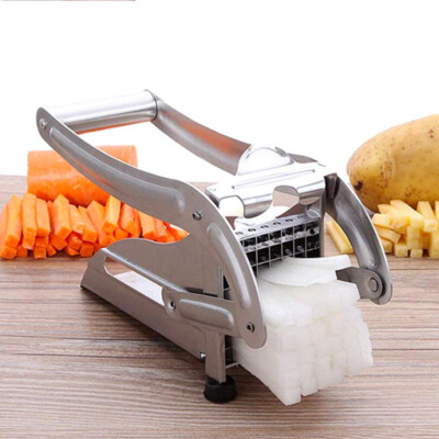 Stainless Steel French Fry Cutter Potato Vegetable Fruit Slicer Chopper 2 Blades