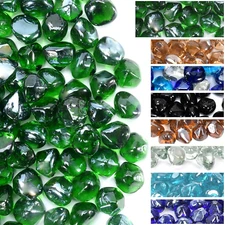 Diamonds Fire Glass for Gas or Propane Fire Pit Fireplace & Landscaping 10-Pound
