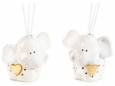 profumatori per ambienti luminoso LED  elefantino in porcellana