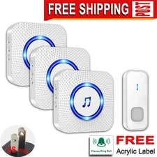 Free reminder sticker, LIKEPAI wireless doorbell for home,free shipping,3 ringer