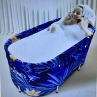 Mathowal Portable Bathtub For Adults 2 in 1 Extended Inflatable Cushion Backrest