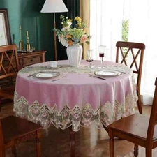 Round Table cloth Velvet Table Cover Dining TableCloth Home Towel Dust Cover