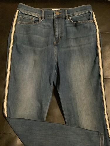 Loft High Rise Skinny Jeans 8P Side Ribbons NWOT - Picture 3 of 9