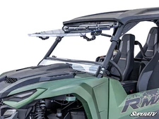 SuperATV Heavy Duty Scratch Resistant Flip Windshield for Yamaha RMAX 4 (2021+)
