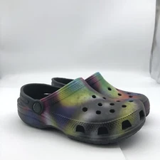 Crocs Classic slip on clogs tie dye kids sz 13 casual beachy water outdoors shoe