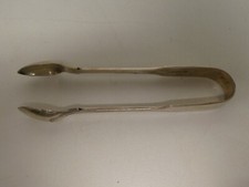 VINTAGE SILVER PLATED SUGAR TONGS HALLMARKED GH EPGS