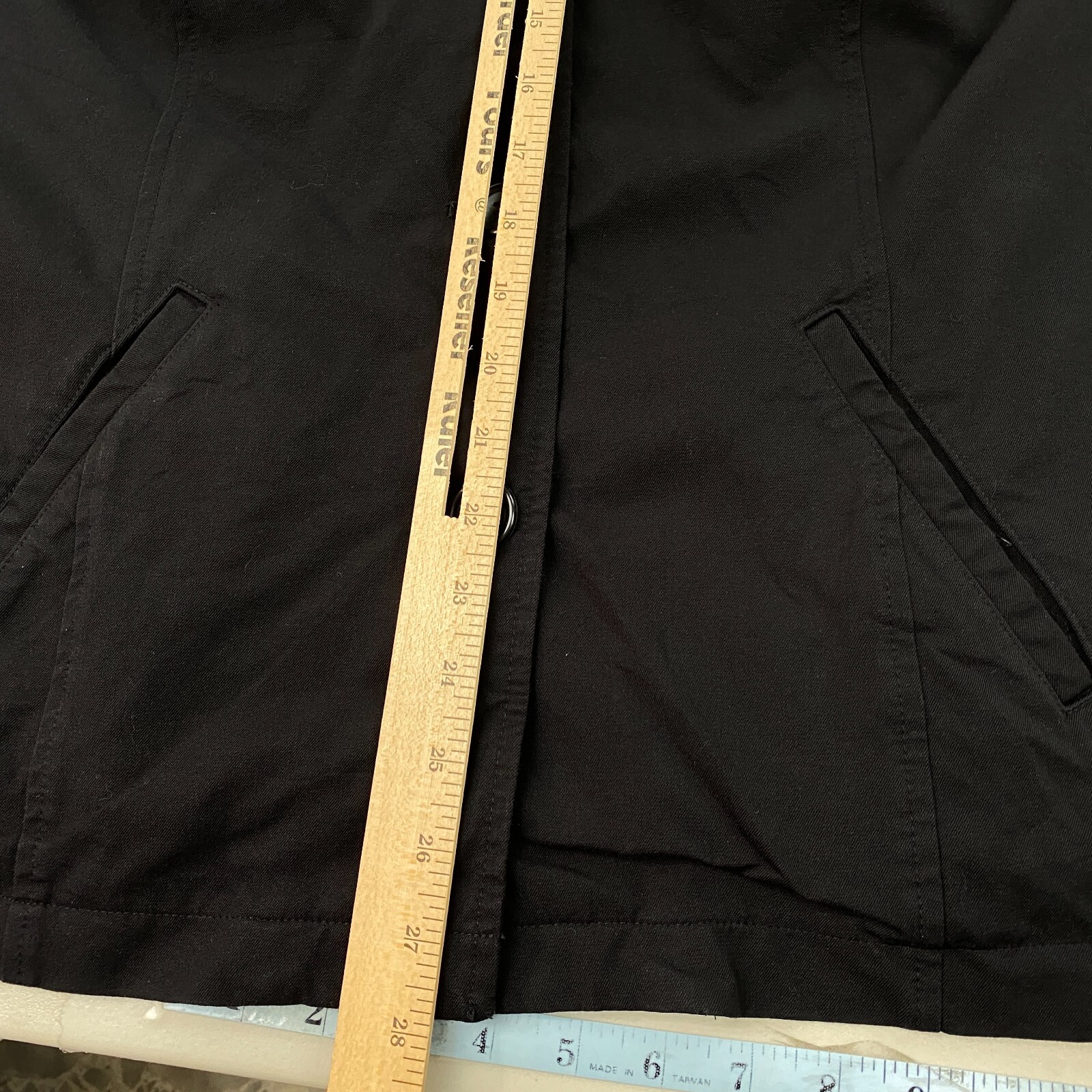 Chicos Shacket Jacket Size 2 Solid Black Button U… - image 9