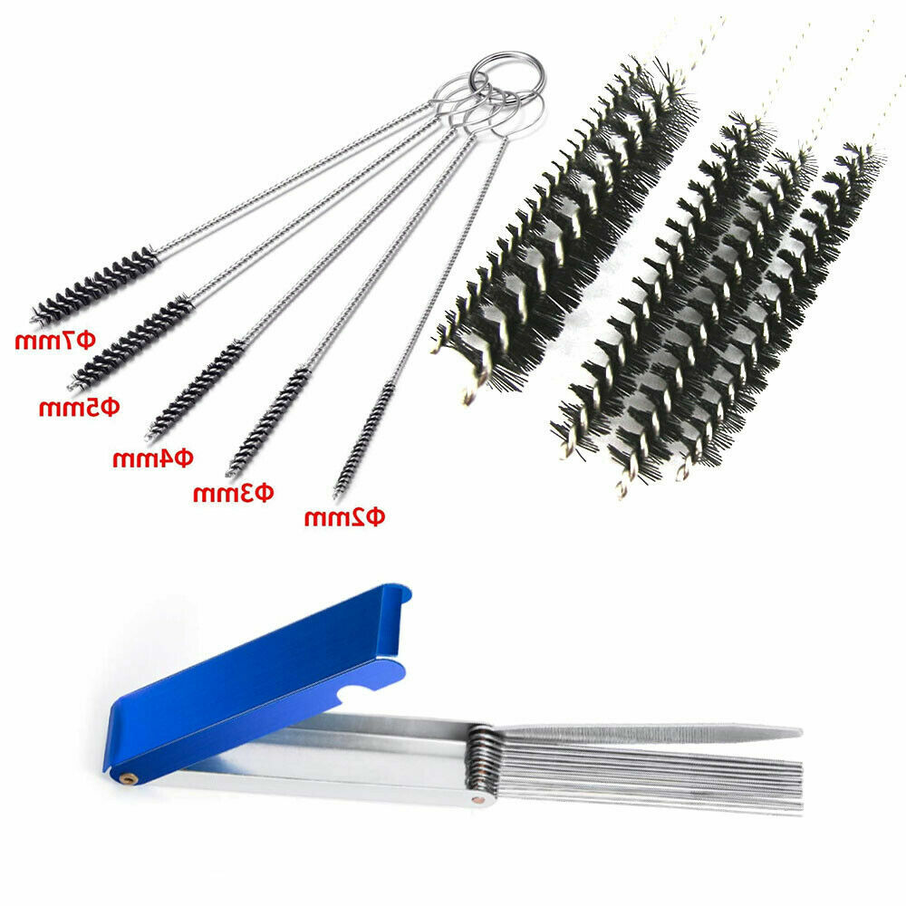 5 Brushes 13 Cleaning Needles Carburetor Carbon Dirt Jet Remove