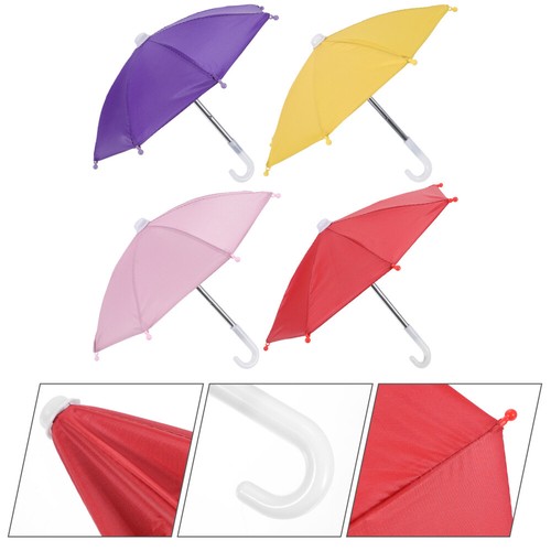 4 Pcs Small Umbrella Toys Child Phone Sunshade Umbrellas for Cell - 第 3/12 張圖片