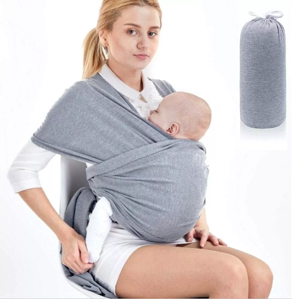 Écharpe de Portage Bébés en Coton Élastique Doux pour Nouveau-nés