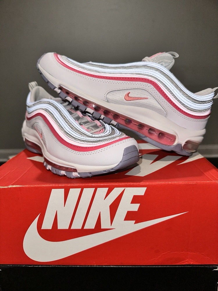 Grade School Nike Air Max 97 Coral Chalk Sneakers 921522-116 GS