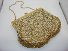 VINTAGE 1940'S ERA HAND MADE HONG KONG BEADED PURSE