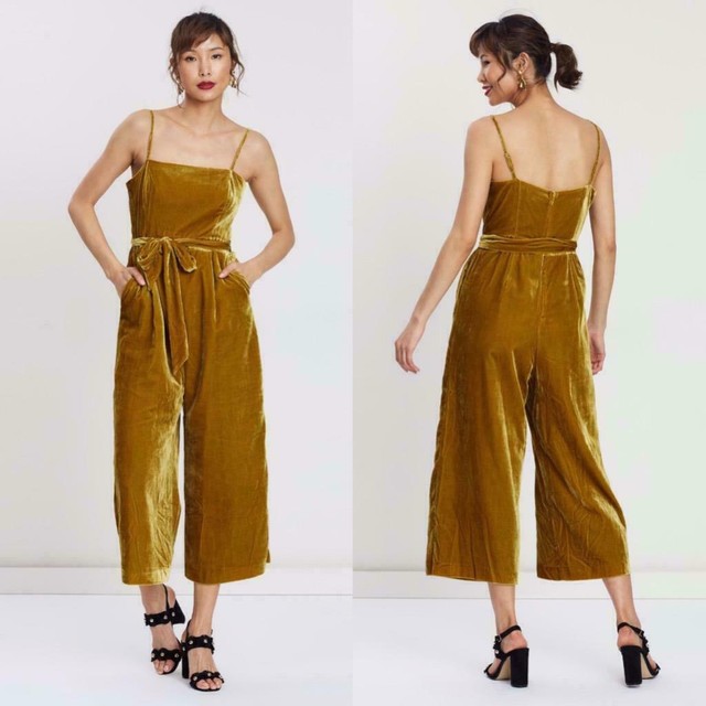 j crew yellow jumpsuit