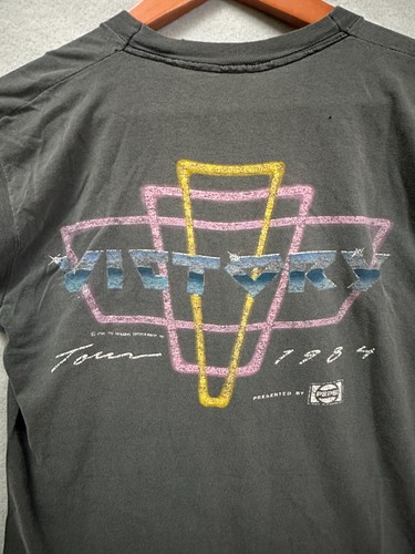 Vintage Michael Jackson Hemd Herren Medium schwarz grau 1984 Victory Tour Pepsi 80er - Bild 4 von 15