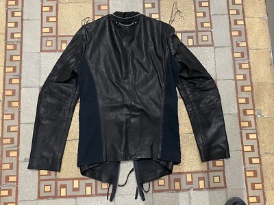 Blouson En Cuir Réversible Girbaud - Taille 38 Femme, Couleur Marron - Occasion Très Bon état
