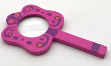 Vintage Toysmith Garden Magnifying Bug Viewer Glass Wood Pink & Purple 1990?