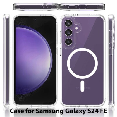 For Samsung Galaxy S24 FE (2024) Clear Case Shockproof TPU Hybrid MagSafe Cover