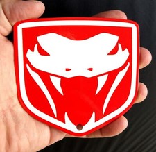 Dodge Viper Fangs Emblem Logo Steel Magnet - 4 X 3.8 Non Oe Badge Dodge Viper Fangs Emblem Logo Steel Magnet - 4 X 3.8 Non Oe Badge