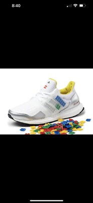 adidas UltraBoost DNA x Lego White - Size 11 DS with Box Including Custom Legos