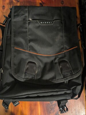 Everki Executive Laptop Backpack Black Travel bag commute Vertical Messenger