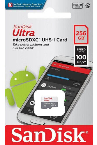 SANDISK ULTRA* C10 micro SD SDHC 256GB 128GB 64GB 32GB 16GB Memory TF Card LOT - Picture 3 of 13
