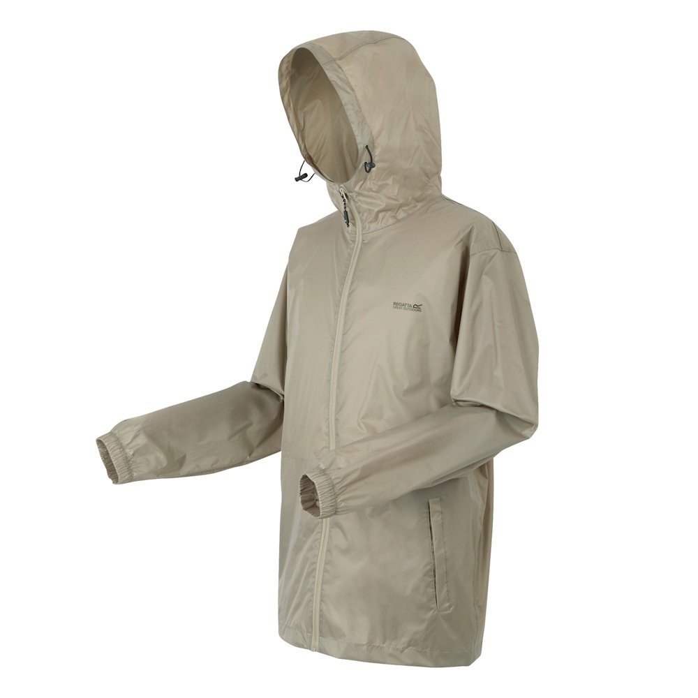 Veste imperméable homme Regatta Pack It III coupe-vent léger couleur Golden Sand