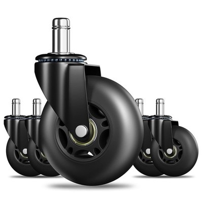 Office Chair Wheels Replacement Heavy Duty 3 Inch Roller Blade Wheels for Carpet