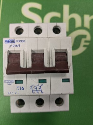 PROTEUS C16 AMP CURVE C 10kA DREIPOLIG MCB PX300 31063/3