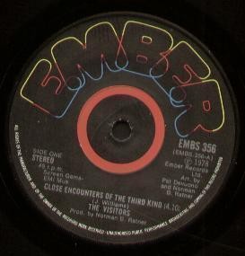 Visitors (Space) Close Encounters of the Third Kind 7'' Vinyl UK Ember 1978 s/w