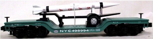 MTH 30-76556 Rail King New York Central vagón plano con cohete de la NASA, nuevo en caja | Zustand: New