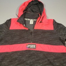 PINK Victoria's Secret Pullover Hoodie Gray Pink Athleisure Womens Size Medium