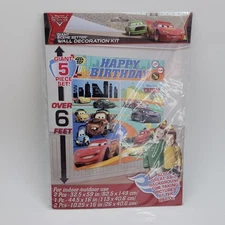 Disney Pixar Cars 2 Wall Decorating Kit Giant Scene Setter Party Lightning