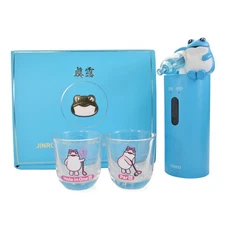 Jinro Soju Dispenser with 2 pcs of Soju Glasses, Automatic Drink Dispenser fo...