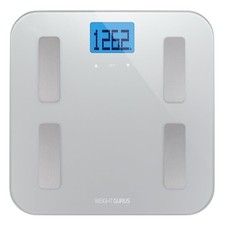 Digital Body Fat Scale with Large Backlit LCD and Smartphone Tracking Silver 