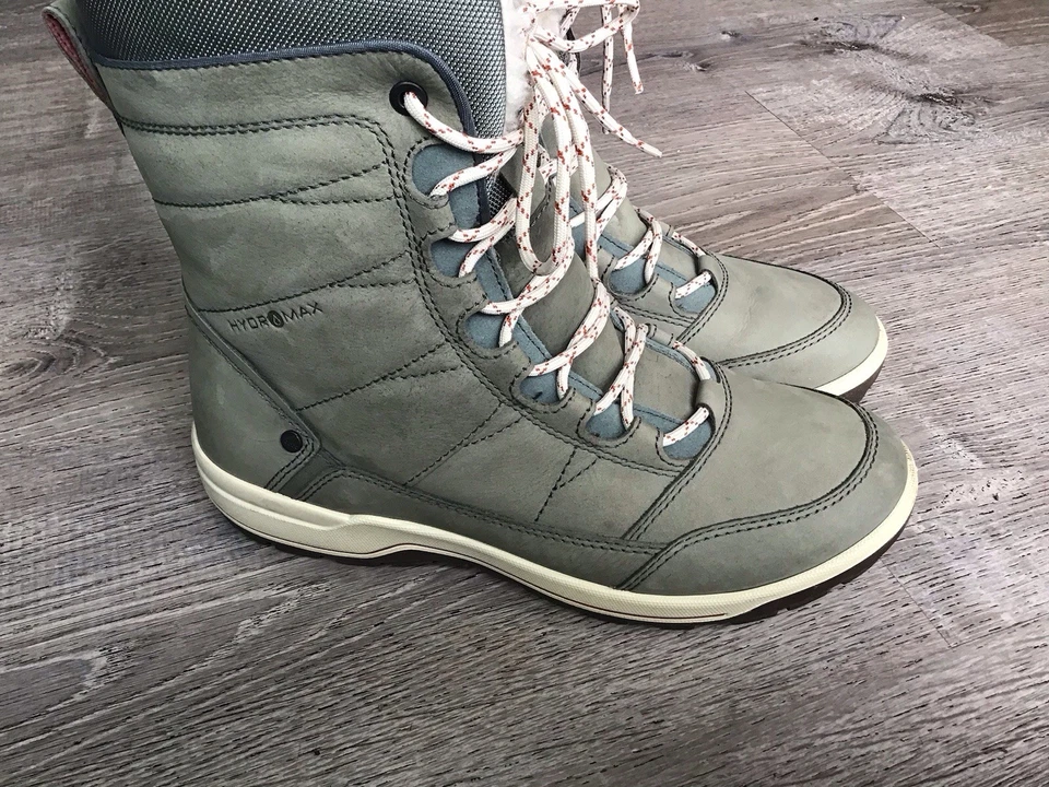 Ecco Womens Size 8 Size 39 Hydromax Winter Snow Boots Trace Lite Yukon High - Image 3 of 4