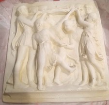 Luca Della Robia Trumpeters With Dancing Children Plaster Relief Early 20th...