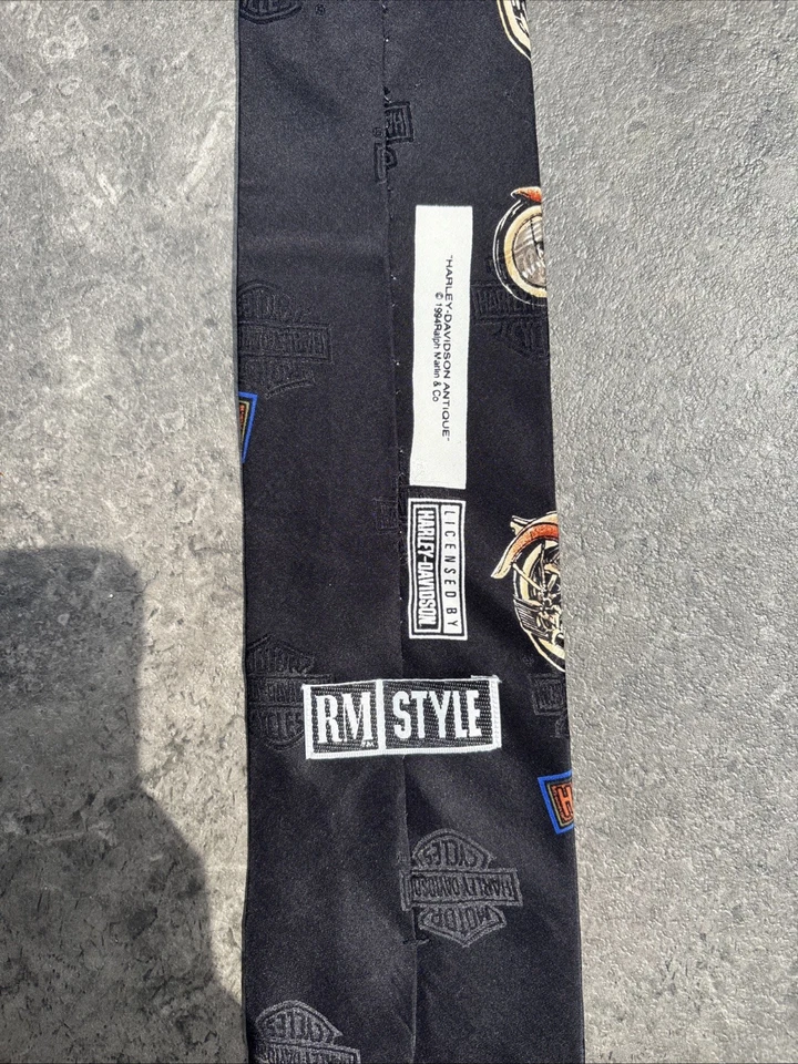 Corbata Harley Davidson Ralph Marlin Silk 1994 vintage hecha en EE. UU. Foto 2 de 4