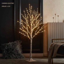 Lighted Birch Twig Tree W/ Fairy Lights 4FT 200 LED Lights Indoor Outdoor Home