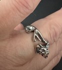 Bat Ring Size 6.5 Silver Tone Gothic Statement Jewelry Halloween Witchy — photo 7