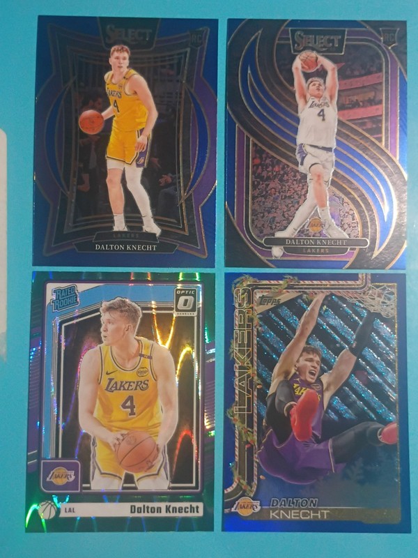 2024-25 Dalton Knecht RC Lot: Select(2),Donruss Holo #256,Select,Topps. Lakers