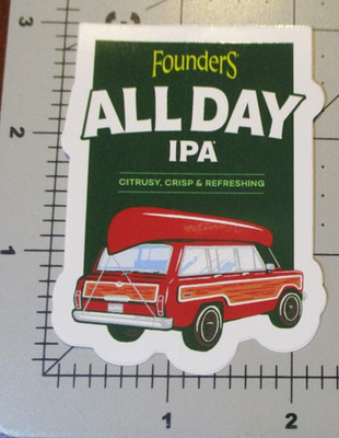 FOUNDERS BREWING michigan all day ipa STICKER decal craft beer Brewery Q