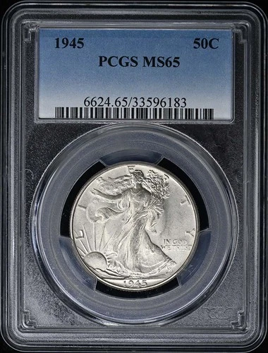 1945 50C Walking Liberty Half Dollar PCGS MS65
