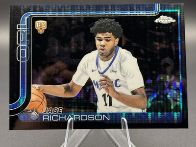 #ad Jase Richardson 2025 Topps Chrome #275 Black Pulsar Refractor RC 10 FRESH PULL $140.00