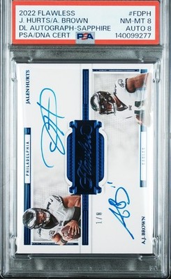 2022 Jalen Hurts & AJ Brown Flawless Dual Auto  1/8 (Jersey #)