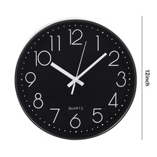 Wall Clock Silent Non Ticking Clock for Living Room Bedroom Kitchen Office UK